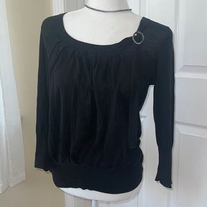 White House Black Market M black knit top perfect condition